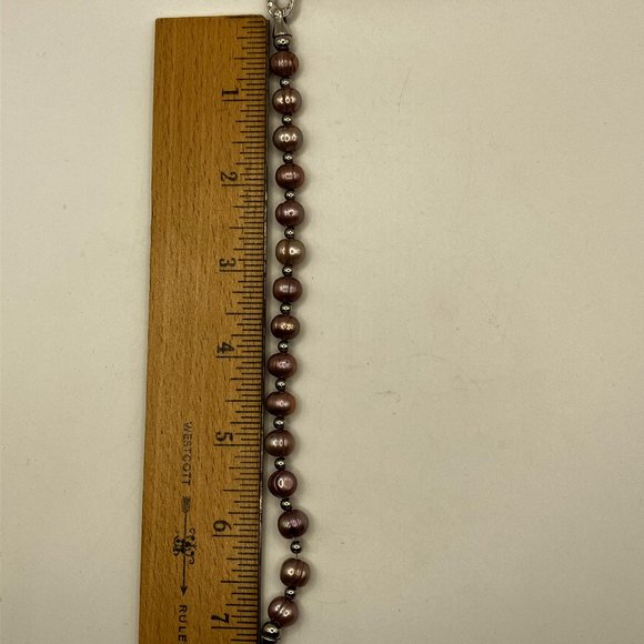 Sterling silver and Freshwater Pearl bracelet 925 Clasp stamped Brand New - Picture 13 of 14